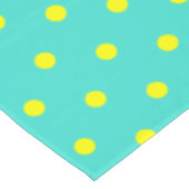 Turquoise Yellow Polka Dots Tafelkleed (Gekanteld)