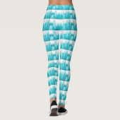 Turquoise yogabroek leggings (Achterkant)