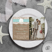 Turquoise Zand Dollar Strand Huwelijk Foto Huwelij Aankondiging