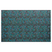Turquoise Zebra Animal Print Fabric Stof (Fat Quarter)