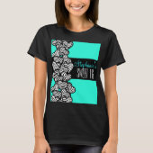 Turquoise zebra hart Sweet 16 Verjaardag Tshirt (Voorkant)