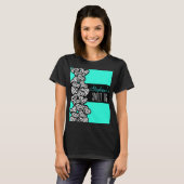 Turquoise zebra hart Sweet 16 Verjaardag Tshirt (Voorkant volledig)