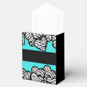 Turquoise zebra hart Sweet 16 Verjaardags Favorbox Bedankdoosjes (Geopend)