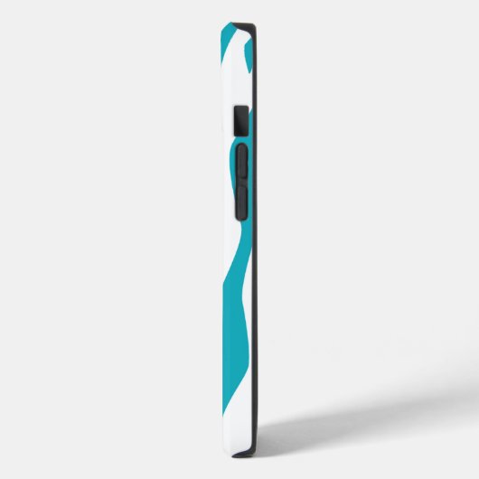 Turquoise Zebra Print Case-Mate iPhone Case (Achterkant / Links)