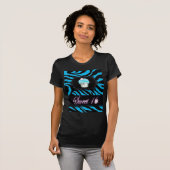 Turquoise Zebra print Sweet 16 T-shirt (Voorkant volledig)