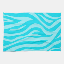 Turquoise Zebra Print Theedoek