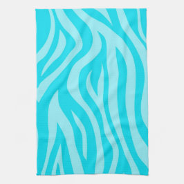 Turquoise Zebra Print Theedoek