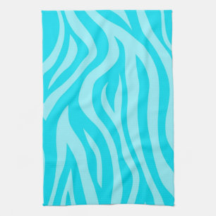 Turquoise Zebra Print Theedoek