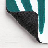 Turquoise Zebra Stripes, wildlife art muismatten (Hoek)