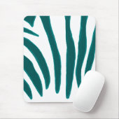 Turquoise Zebra Stripes, wildlife art muismatten (Met muis)