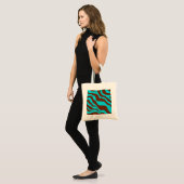 Turquoise Zebrastrepen Tas (Voorkant (model))