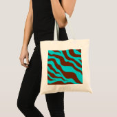 Turquoise Zebrastrepen Tas (Voorkant (product))