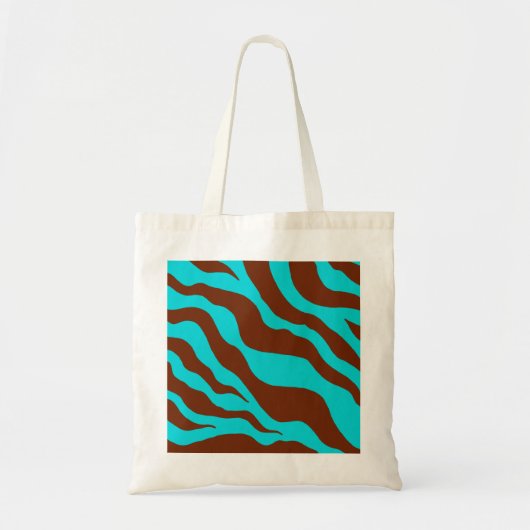 Turquoise Zebrastrepen Tas (Voorkant)