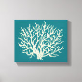 Turquoise Zee Coral Wall Art Canvas Afdruk (Voorkant)