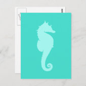Turquoise Zee Horse 2 Briefkaart (Voorkant / Achterkant)