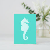 Turquoise Zee Horse Briefkaart (Staand voorkant)