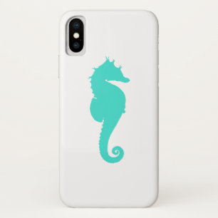 Turquoise Zee Horse on White Case-Mate iPhone Case