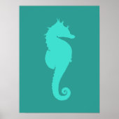 Turquoise Zee Horse Poster (Voorkant)