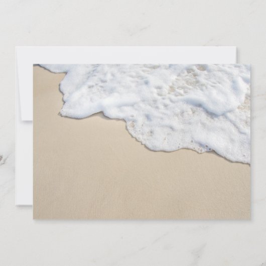 Turquoise Zee Save Our Date Wedding Aankondiging (Achterkant)