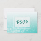 Turquoise Zeeëgel Oceanische Trouw RSVP kaart (Achterkant)
