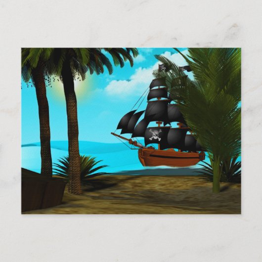 Turquoise Zeeen Briefkaart (Voorkant)