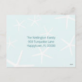 Turquoise Zeeen Holiday New Years Foto Briefkaart (Achterkant)