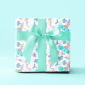 Turquoise zeemeermin onder het Zee Whimsical Ocean Cadeaupapier