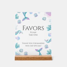 Turquoise zeemeermin thema verjaardagsfeestje guns acryl bord