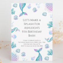 Turquoise zeemeermin thema verjaardagsfeestje