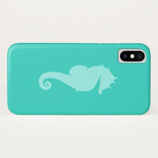 Turquoise Zeepaard 2 Case-Mate iPhone Case (Achterkant (horizontaal))
