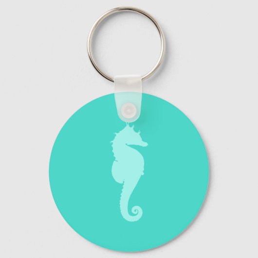 Turquoise Zeepaard 2 Sleutelhanger (Voorkant)