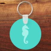 Turquoise Zeepaard 2 Sleutelhanger (Voorkant)