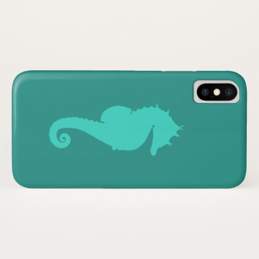 Turquoise Zeepaard Case-Mate iPhone Case (Achterkant (horizontaal))