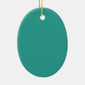 Turquoise Zeepaard Keramisch Ornament (Achterkant)