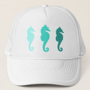 Turquoise Zeepaard Kudde Hoed Trucker Pet