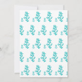 Turquoise zeepaardje Tropisch strand Save The Date (Achterkant)