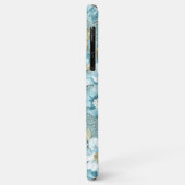 Turquoise Zeeschuim Groenblauw Bloem Waterverf Case-Mate iPhone Case (Achterkant/links)