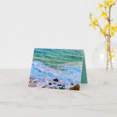 Turquoise zeeschuim kaart (Gele Bloem)