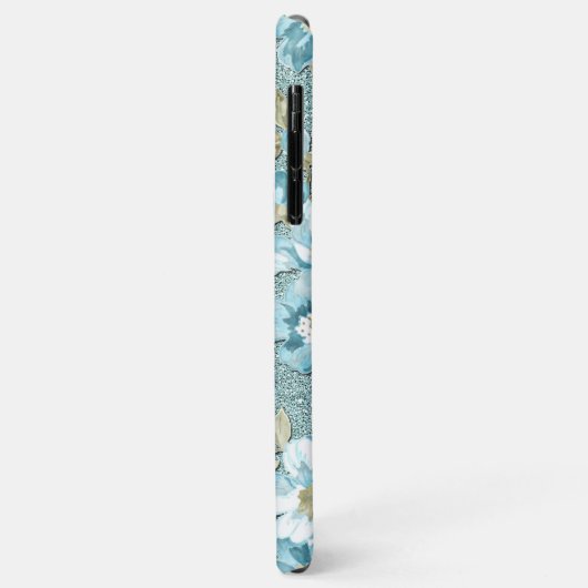 Turquoise Zeevrucht Blauwgroen Blauw Bloemen Water Case-Mate iPhone Case (Achterkant/links)