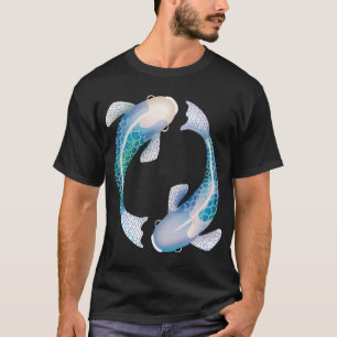 Turquoise Zen Koi Vis T-shirt