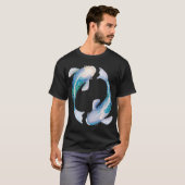 Turquoise Zen Koi Vis T-shirt (Voorkant volledig)