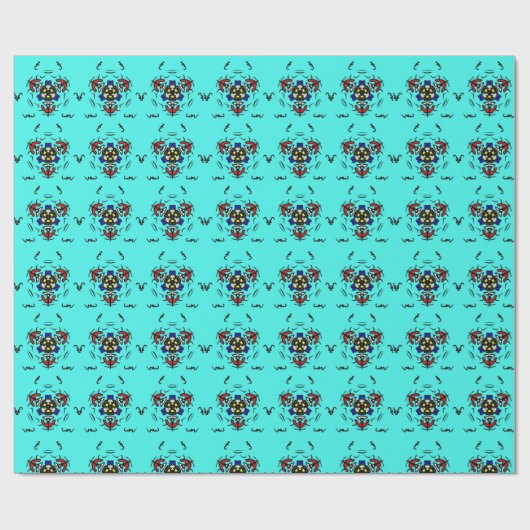 Turquoise Zen Mandala Cadeaupapier (Vlak)