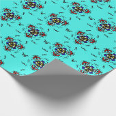 Turquoise Zen Mandala Cadeaupapier (Hoek)