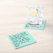 Turquoise zet Big Girl Panties Words Entertainment Kartonnen Onderzetters (Insitu)