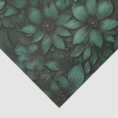 Turquoise zeven bloemblaadjes ontkoppelde weefsel  tissuepapier (Detail)