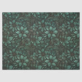 Turquoise zeven bloemblaadjes ontkoppelde weefsel  tissuepapier (Voorkant)