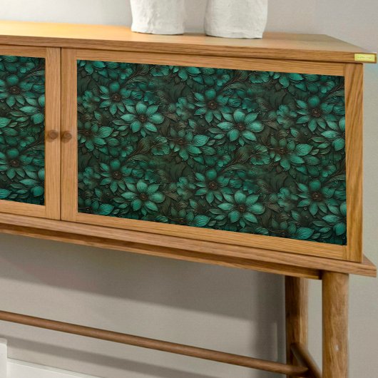 Turquoise zeven bloemblaadjes ontkoppelde weefsel  tissuepapier