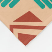 Turquoise Zia Tribal Brown Tan Fleece Deken (Hoek)