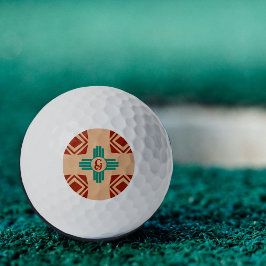 Turquoise Zia Tribal Brown Tan Golfballen