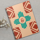 Turquoise Zia Tribal Brown Tan Notitieboek